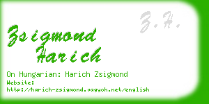 zsigmond harich business card